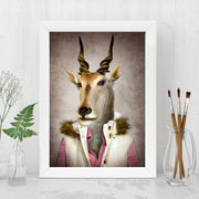 Quadro Decorativo MDF Emoldurado - Arte Multicolor 24x29cm com Moldura de Madeira 2cm