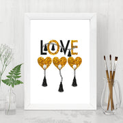 Quadro Decorativo MDF Emoldurado - Arte Multicolor 24x29cm com Moldura de Madeira 2cm