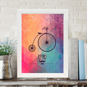 Quadro Decorativo MDF Emoldurado - Arte Multicolor 24x29cm com Moldura de Madeira 2cm