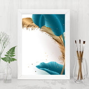 Quadro Decorativo MDF Emoldurado - Arte Multicolor 24x29cm com Moldura de Madeira 2cm