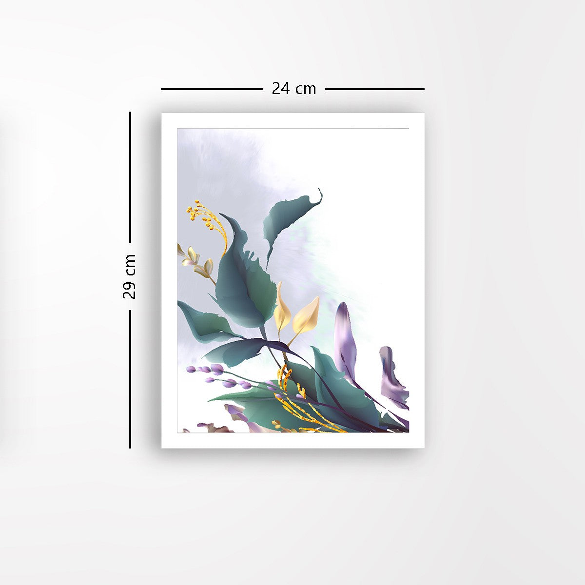 Quadro Decorativo MDF Emoldurado - Arte Multicolor 24x29cm com Moldura de Madeira 2cm