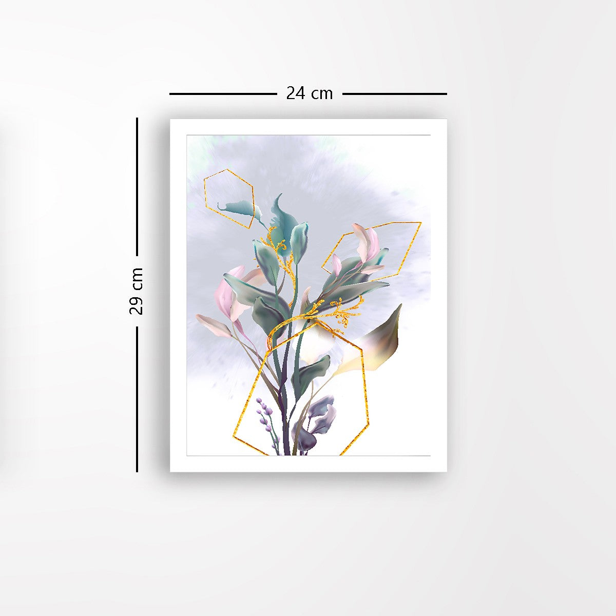 Quadro Decorativo MDF Emoldurado - Arte Multicolor 24x29cm com Moldura de Madeira 2cm