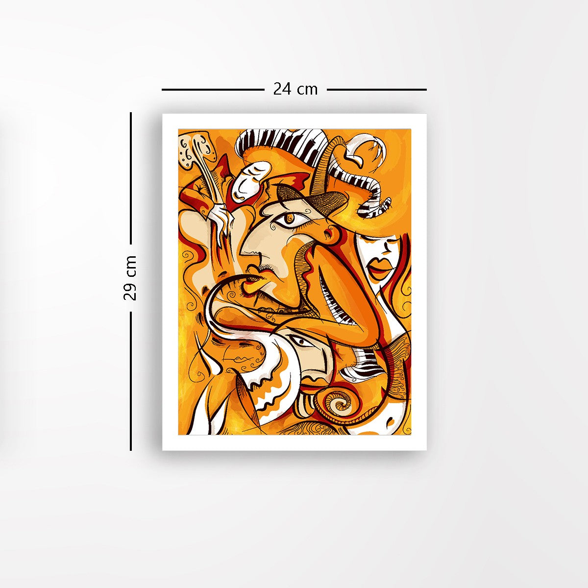 Quadro Decorativo MDF Emoldurado - Arte Multicolor 24x29cm com Moldura de Madeira 2cm