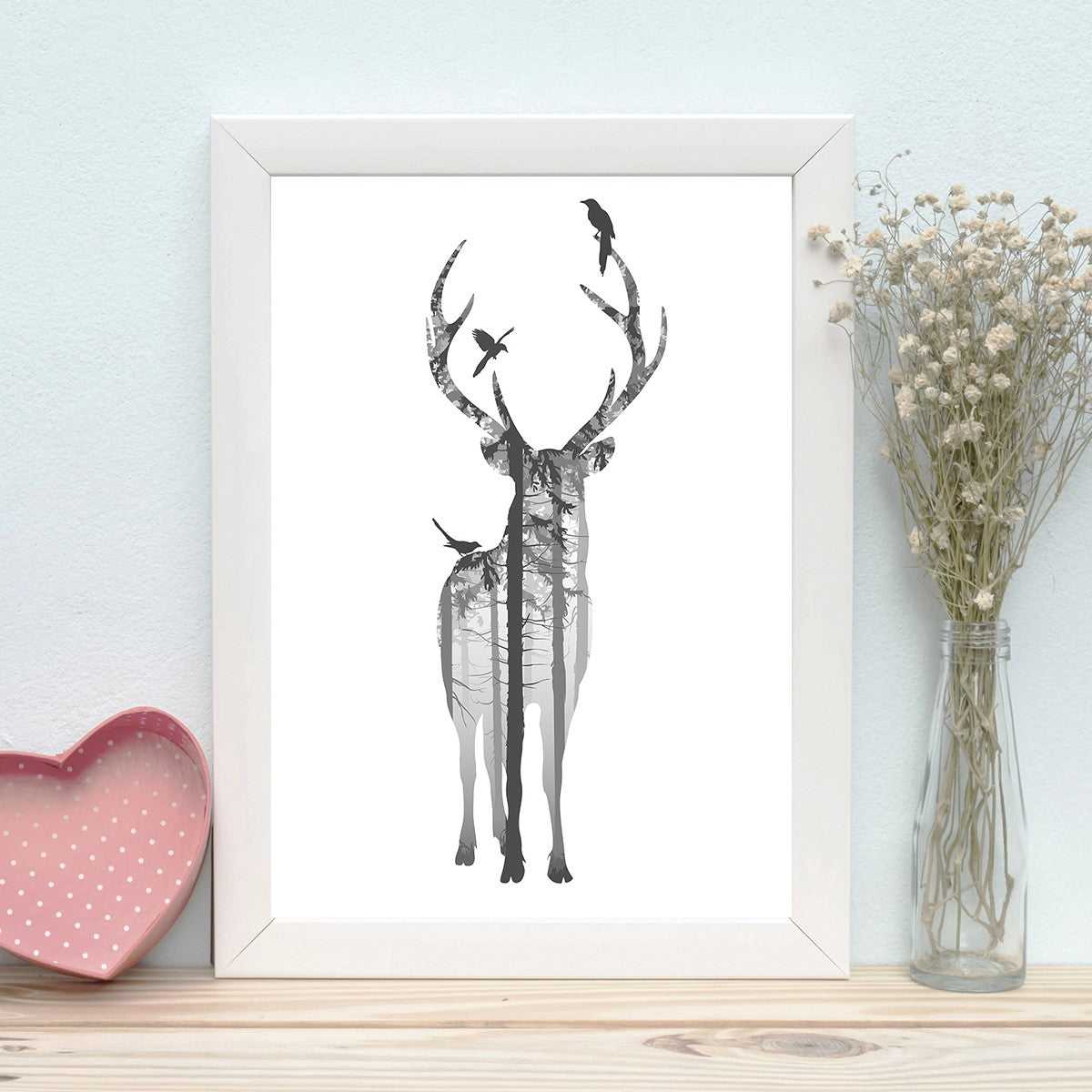 Quadro Decorativo MDF Emoldurado - Arte Multicolor 24x29cm com Moldura de Madeira 2cm