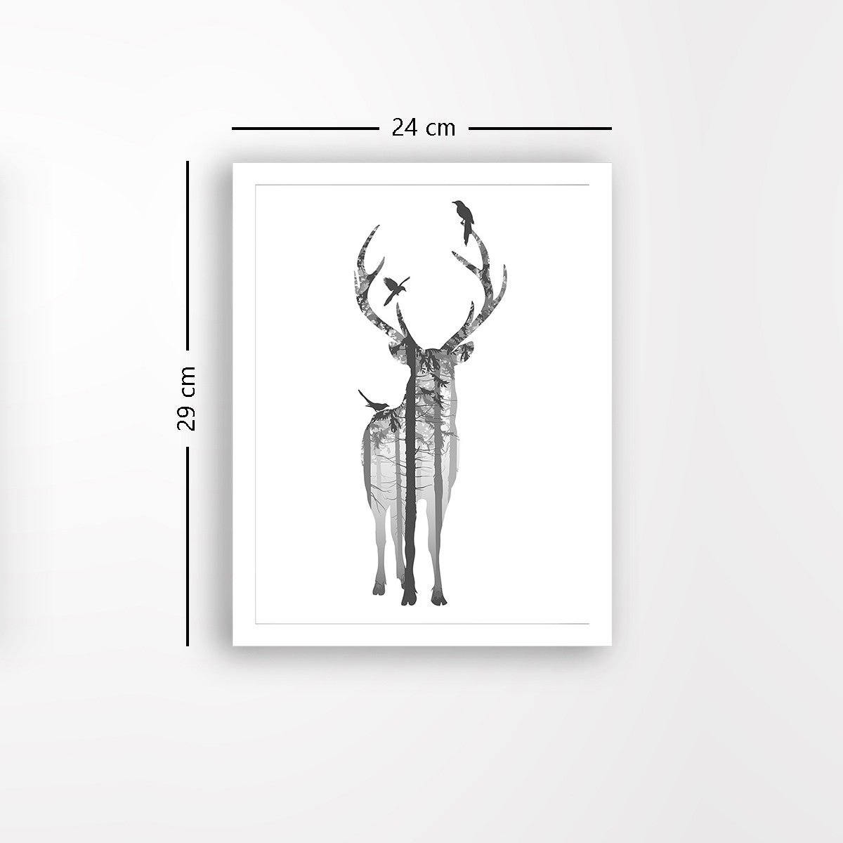 Quadro Decorativo MDF Emoldurado - Arte Multicolor 24x29cm com Moldura de Madeira 2cm