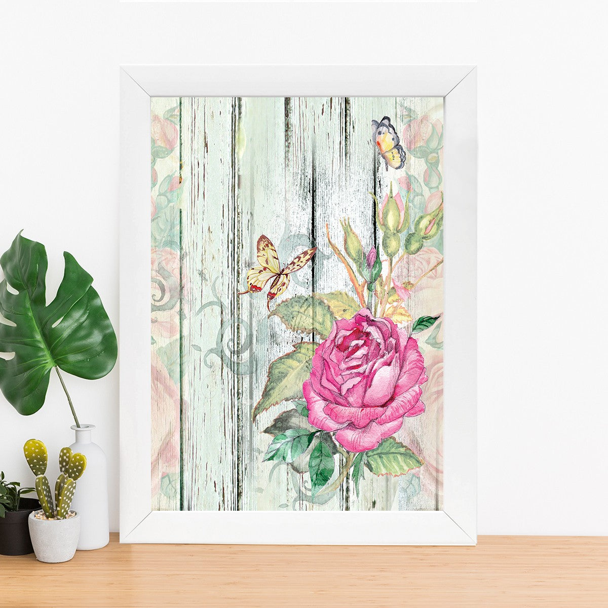 Quadro Decorativo MDF Emoldurado - Arte Multicolor 24x29cm com Moldura de Madeira 2cm