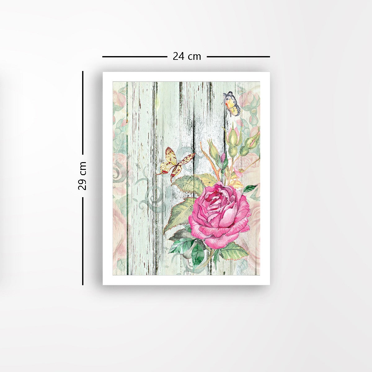 Quadro Decorativo MDF Emoldurado - Arte Multicolor 24x29cm com Moldura de Madeira 2cm