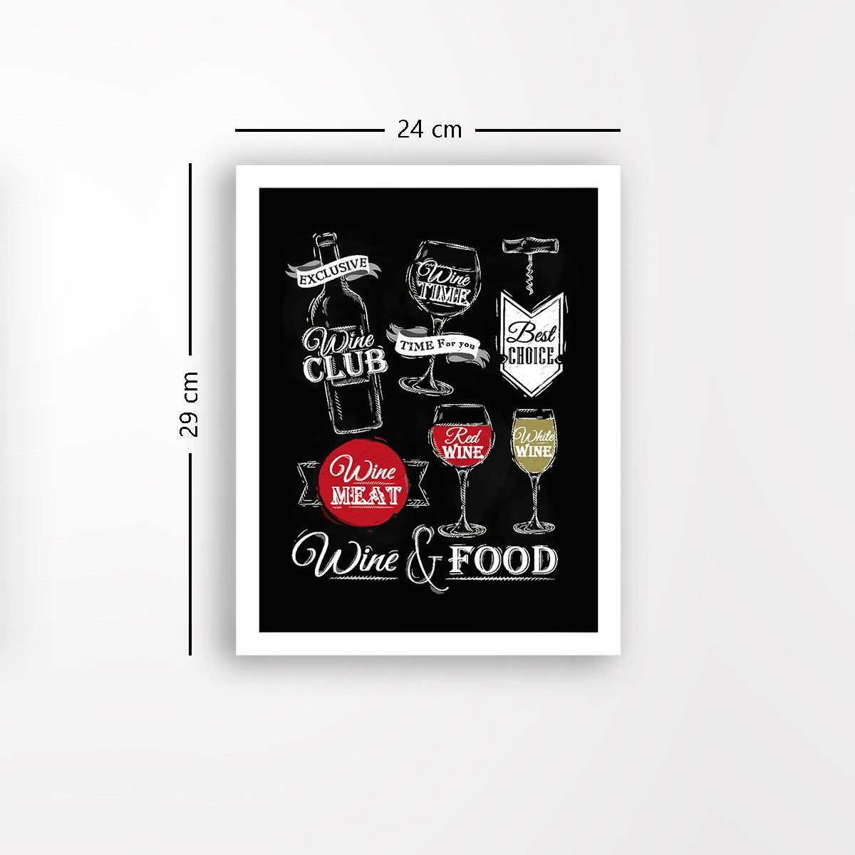 Quadro Decorativo MDF Emoldurado - Arte Multicolor 24x29cm com Moldura de Madeira 2cm