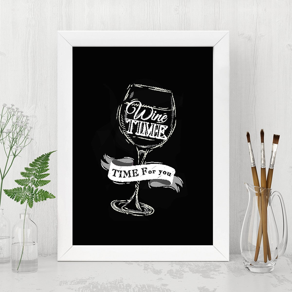 Quadro Decorativo MDF Emoldurado - Arte Multicolor 24x29cm com Moldura de Madeira 2cm