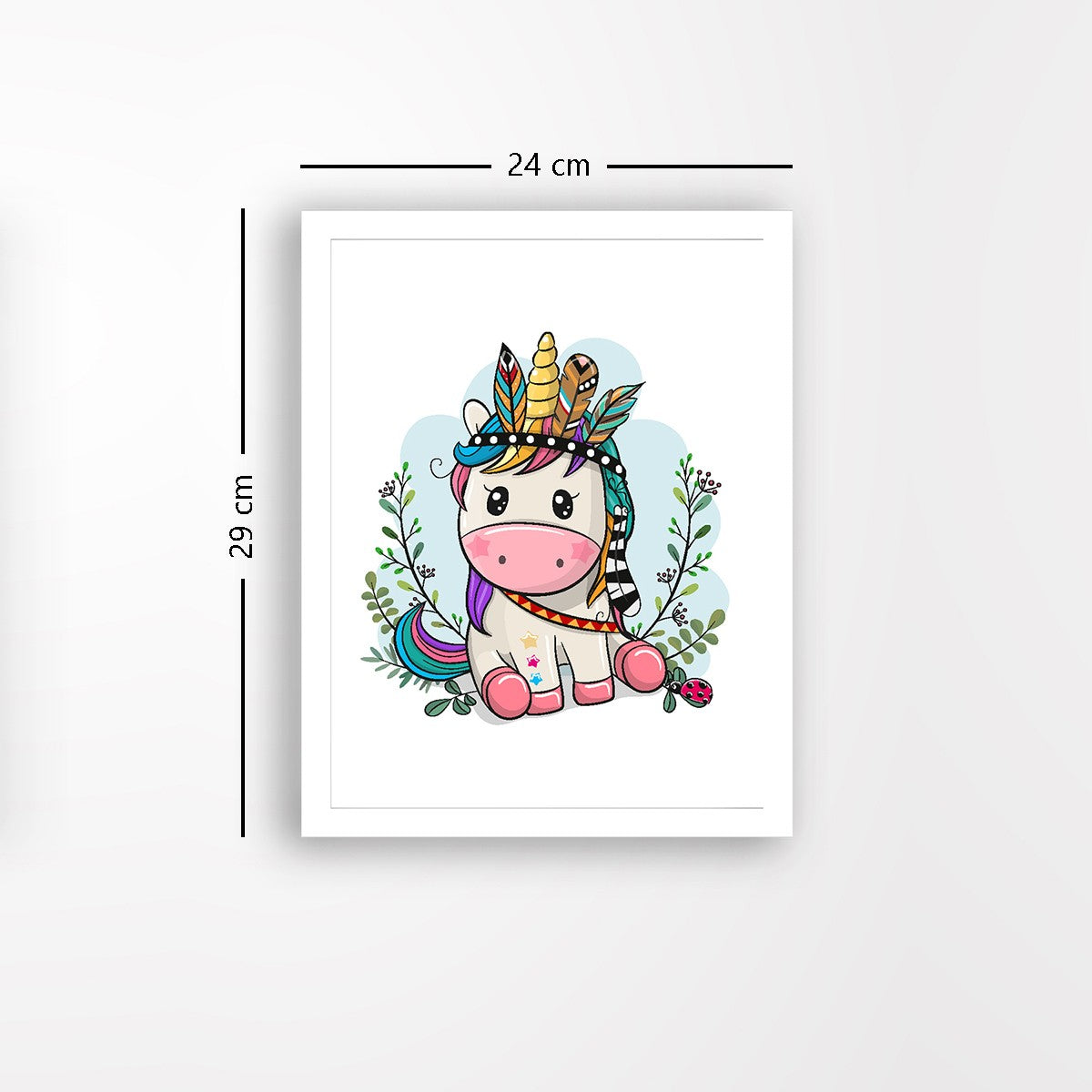 Quadro Decorativo MDF Emoldurado - Arte Multicolor 24x29cm com Moldura de Madeira 2cm