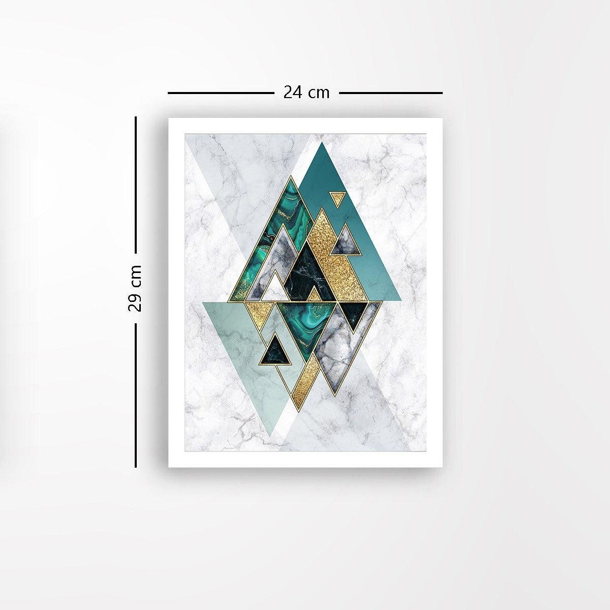 Quadro Decorativo MDF Emoldurado - Arte Multicolor 24x29cm com Moldura de Madeira 2cm