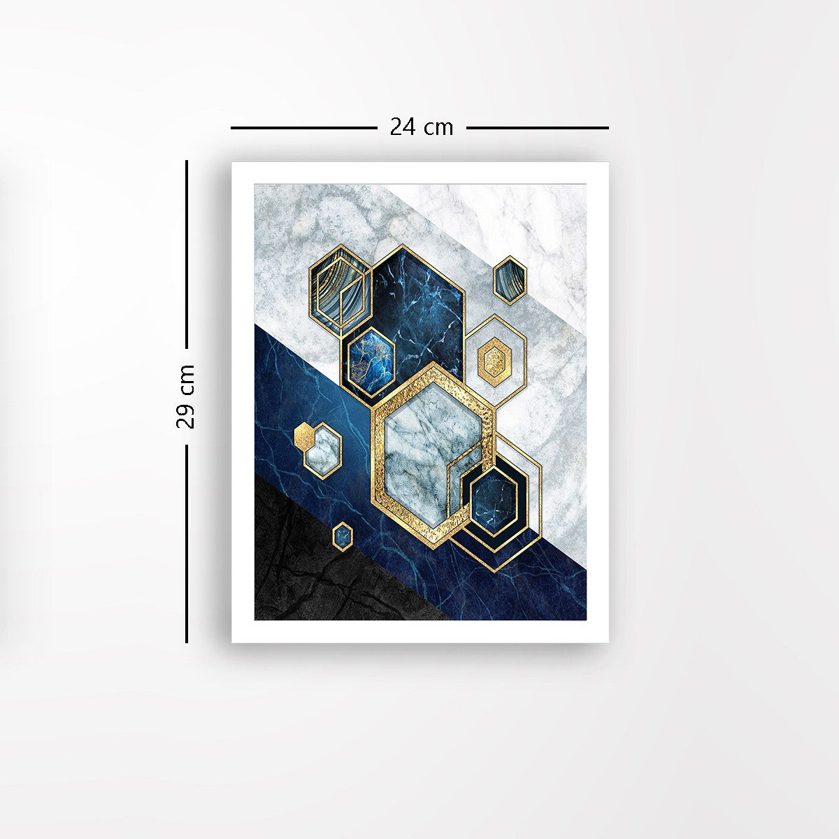 Quadro Decorativo MDF Emoldurado - Arte Multicolor 24x29cm com Moldura de Madeira 2cm