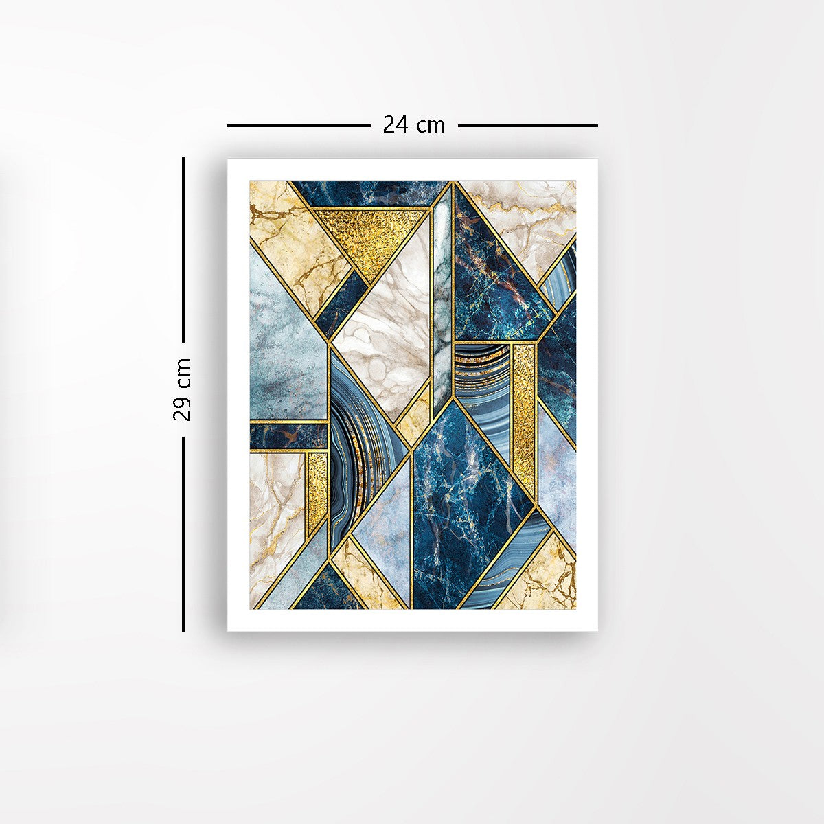 Quadro Decorativo MDF Emoldurado - Arte Multicolor 24x29cm com Moldura de Madeira 2cm