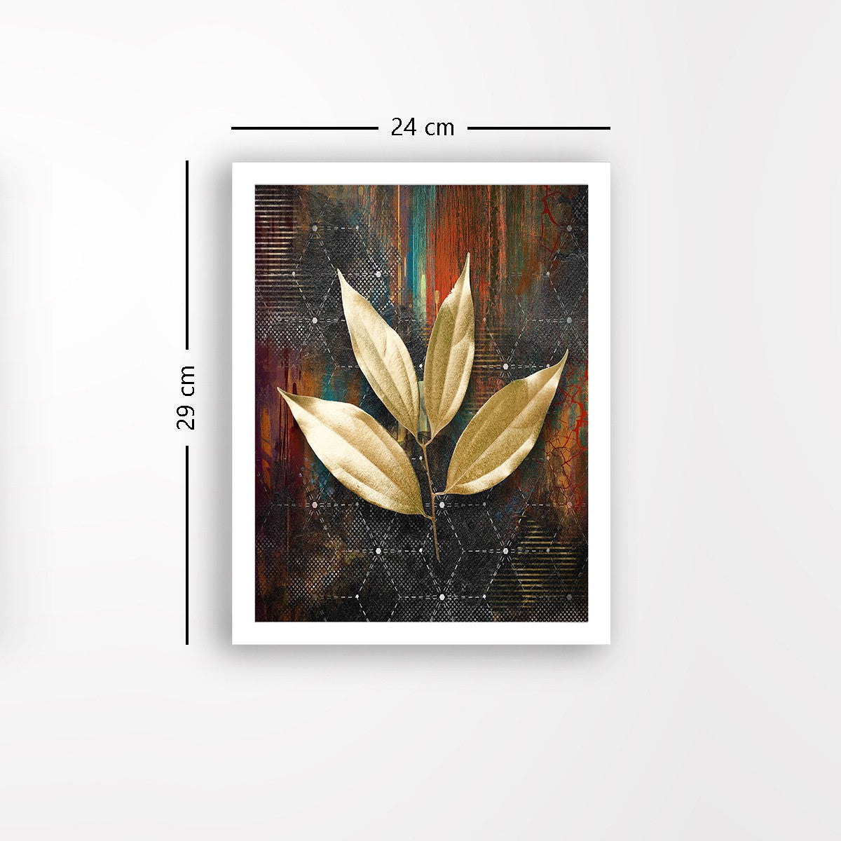 Quadro Decorativo MDF Emoldurado - Arte Multicolor 24x29cm com Moldura de Madeira 2cm