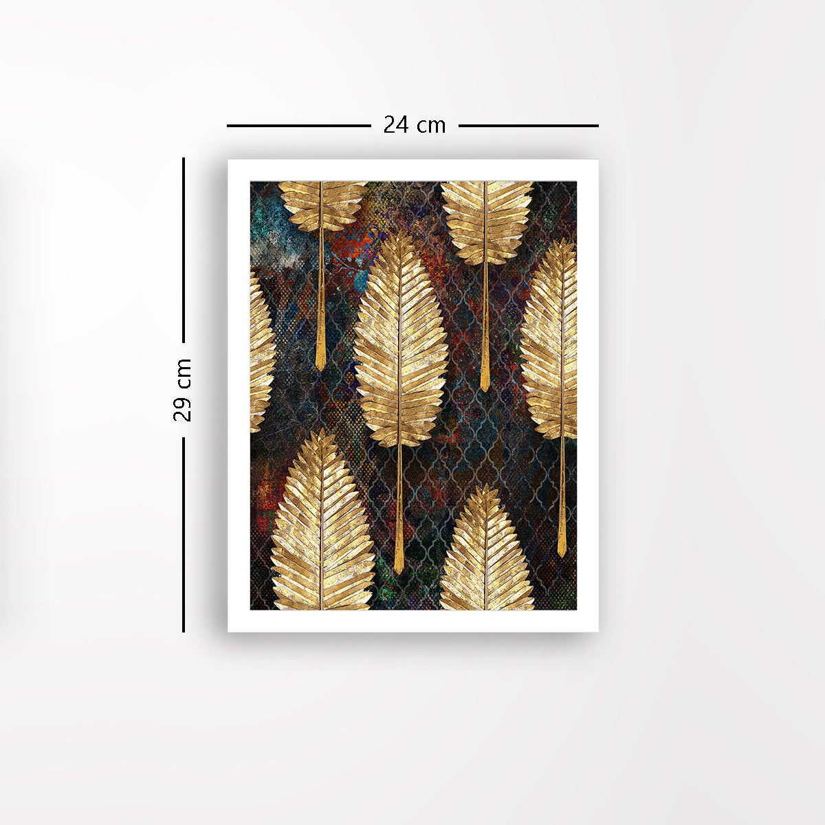 Quadro Decorativo MDF Emoldurado - Arte Multicolor 24x29cm com Moldura de Madeira 2cm