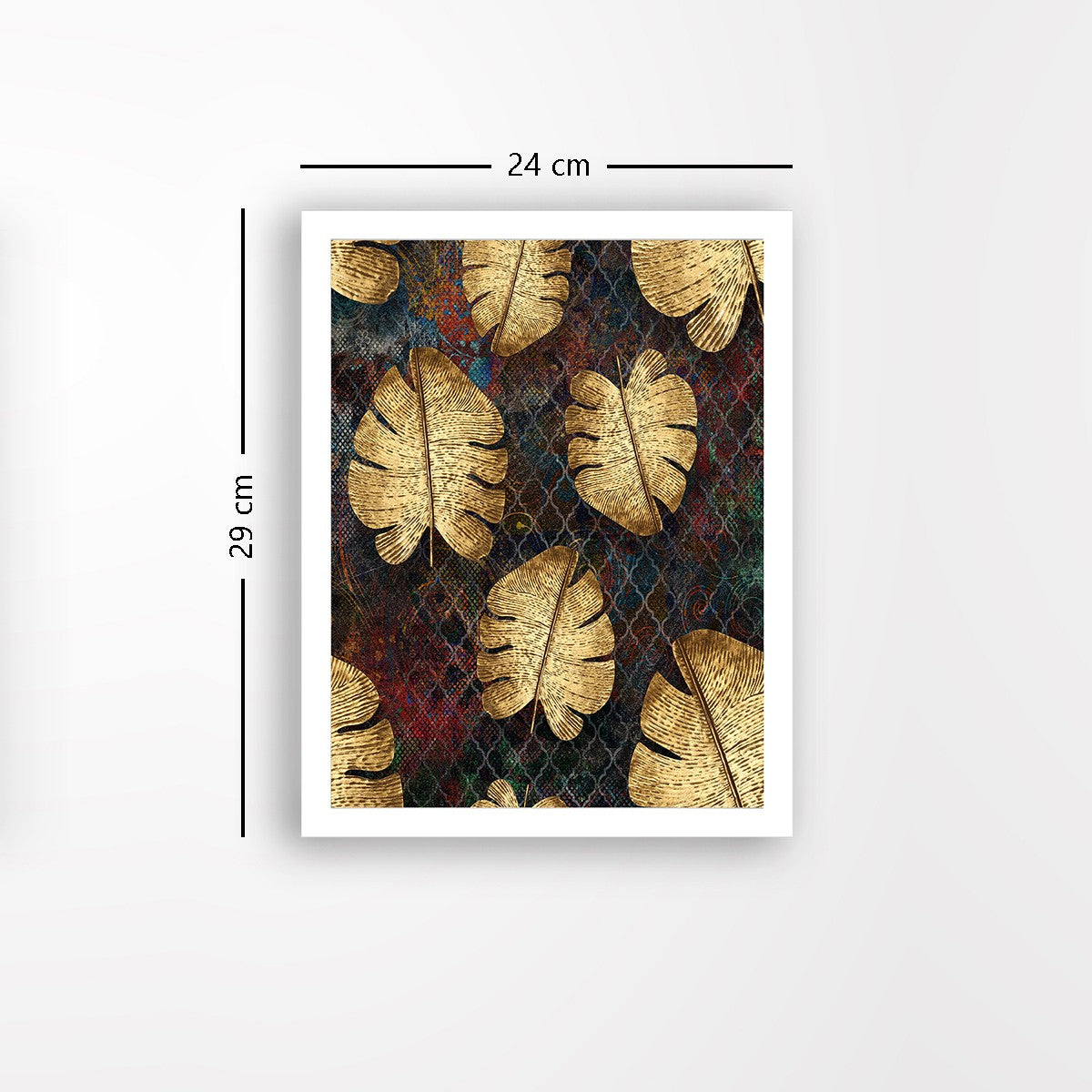 Quadro Decorativo MDF Emoldurado - Arte Multicolor 24x29cm com Moldura de Madeira 2cm