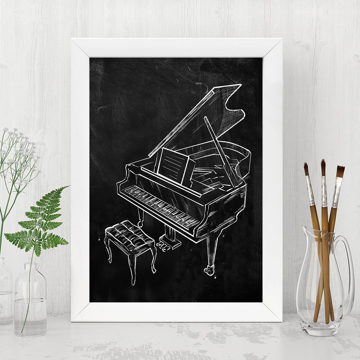 Quadro Decorativo MDF Emoldurado - Arte Multicolor 24x29cm com Moldura de Madeira 2cm