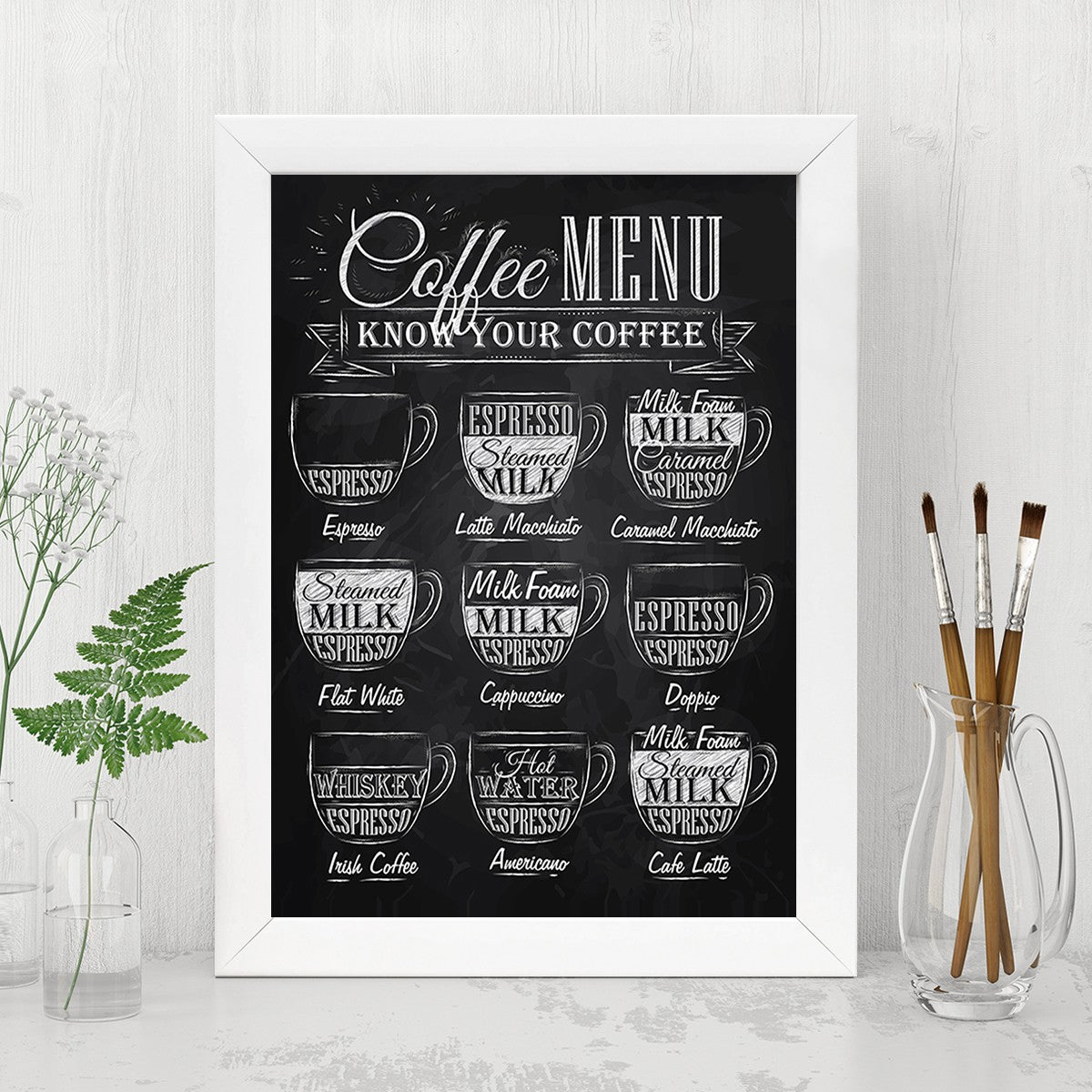 Quadro Decorativo MDF Emoldurado - Arte Multicolor 24x29cm com Moldura de Madeira 2cm