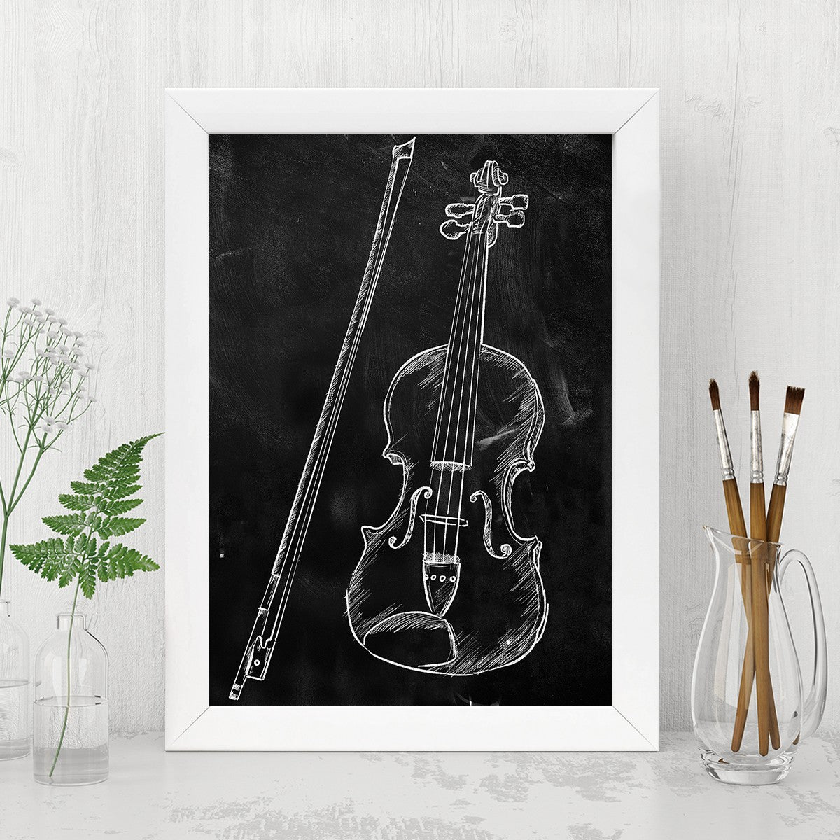 Quadro Decorativo MDF Emoldurado - Arte Multicolor 24x29cm com Moldura de Madeira 2cm