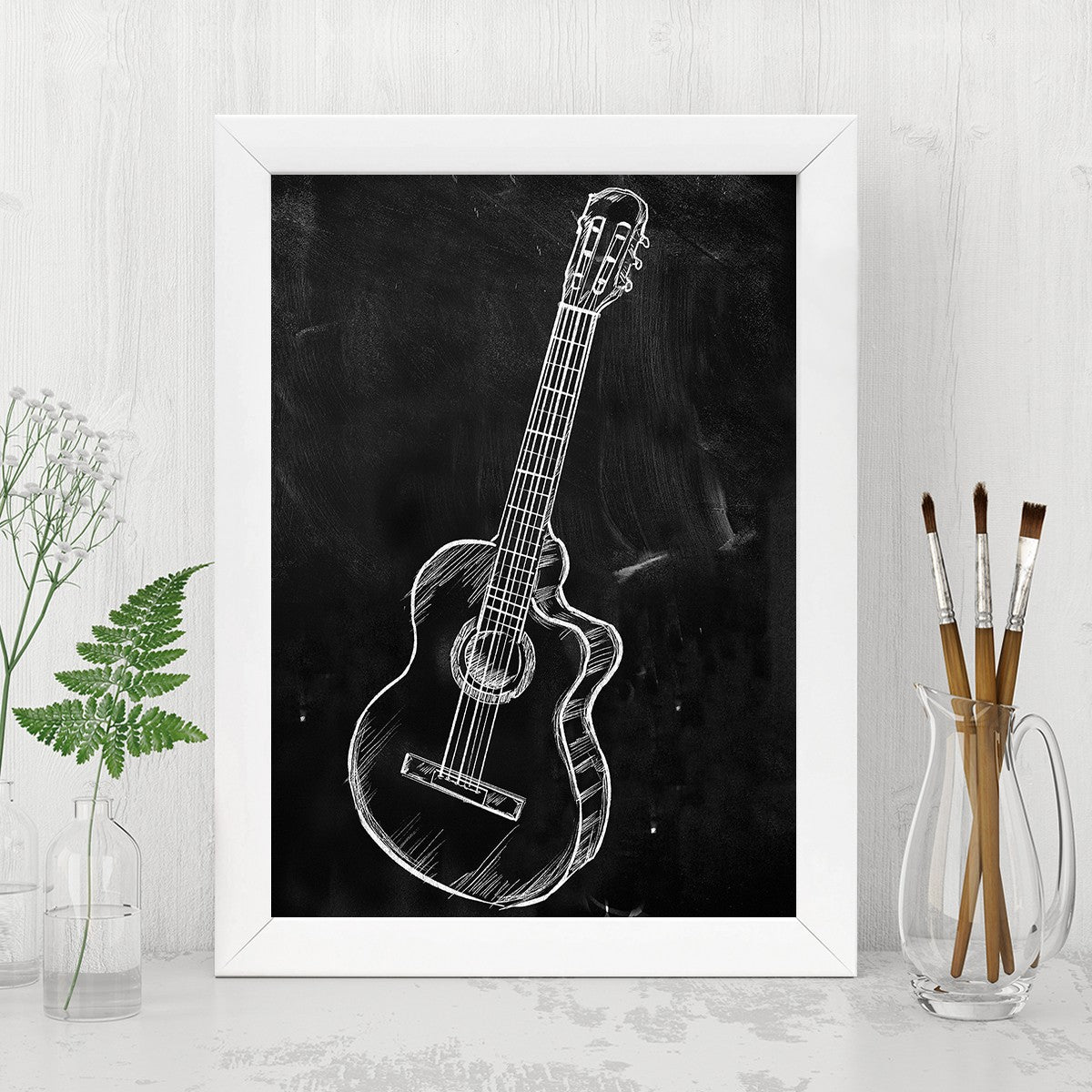 Quadro Decorativo MDF Emoldurado - Arte Multicolor 24x29cm com Moldura de Madeira 2cm