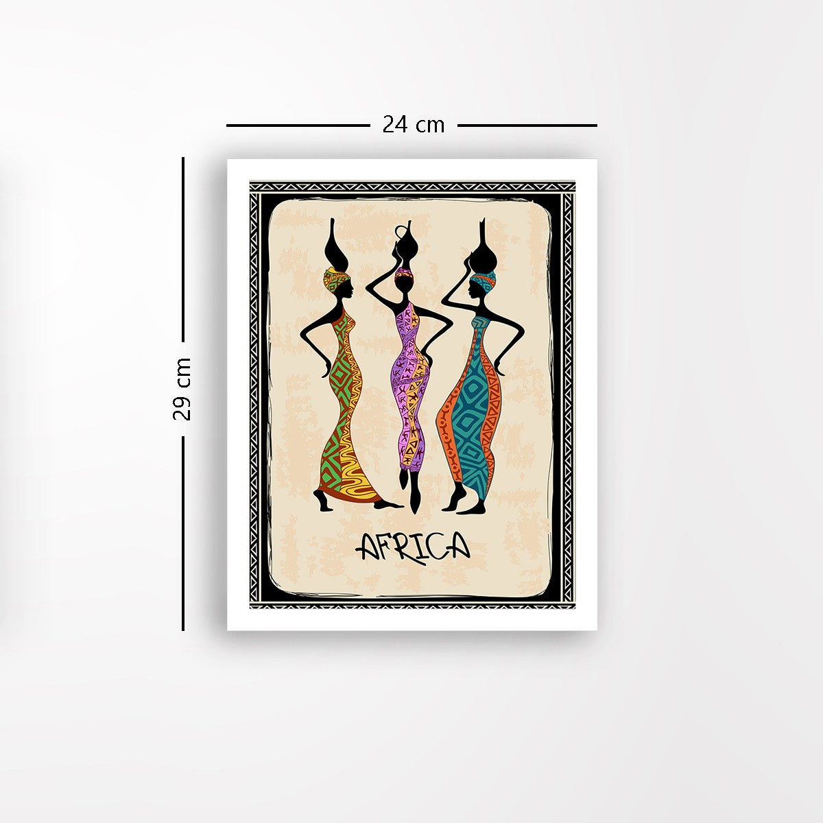 Quadro Decorativo MDF Emoldurado - Arte Multicolor 24x29cm com Moldura de Madeira 2cm