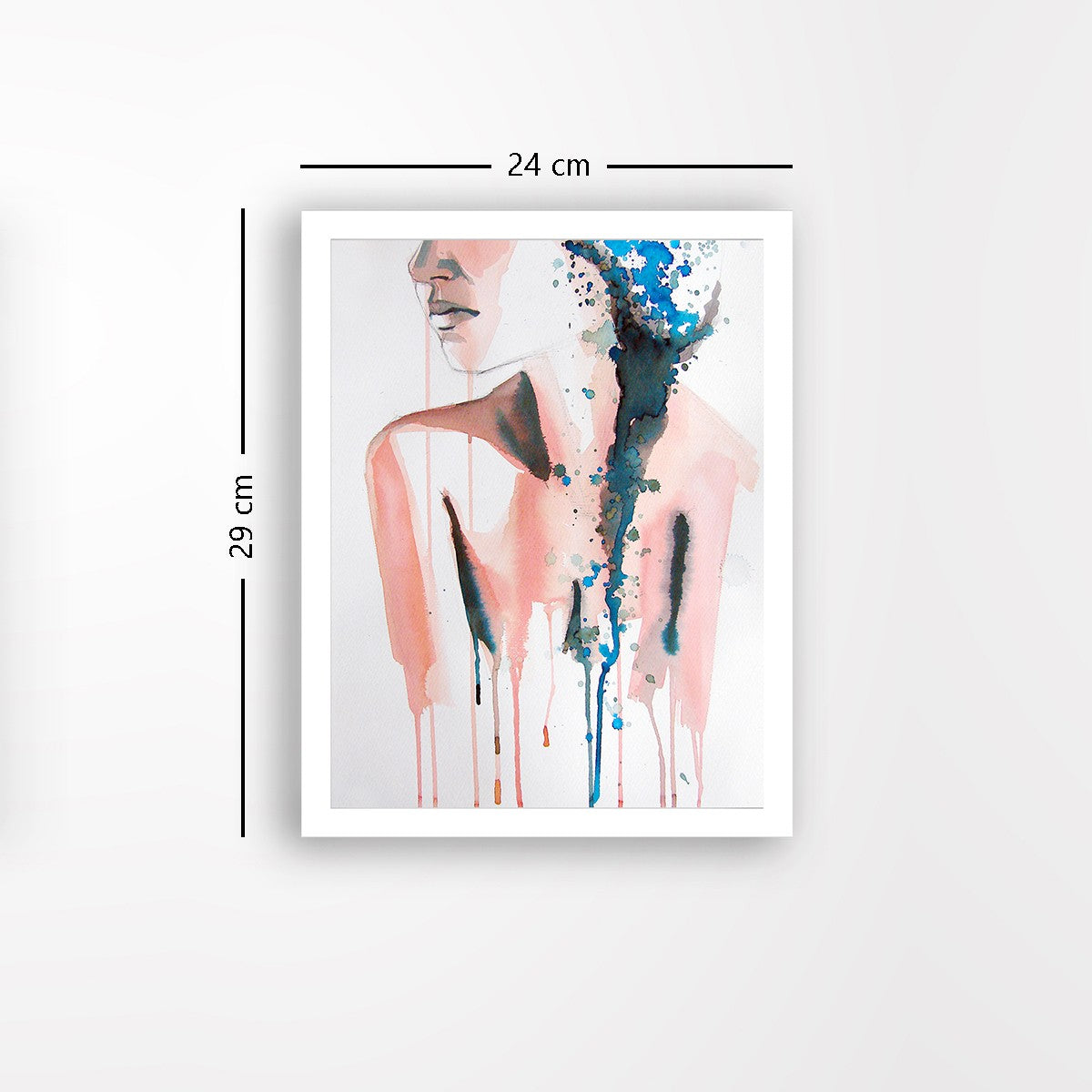 Quadro Decorativo MDF Emoldurado - Arte Multicolor 24x29cm com Moldura de Madeira 2cm