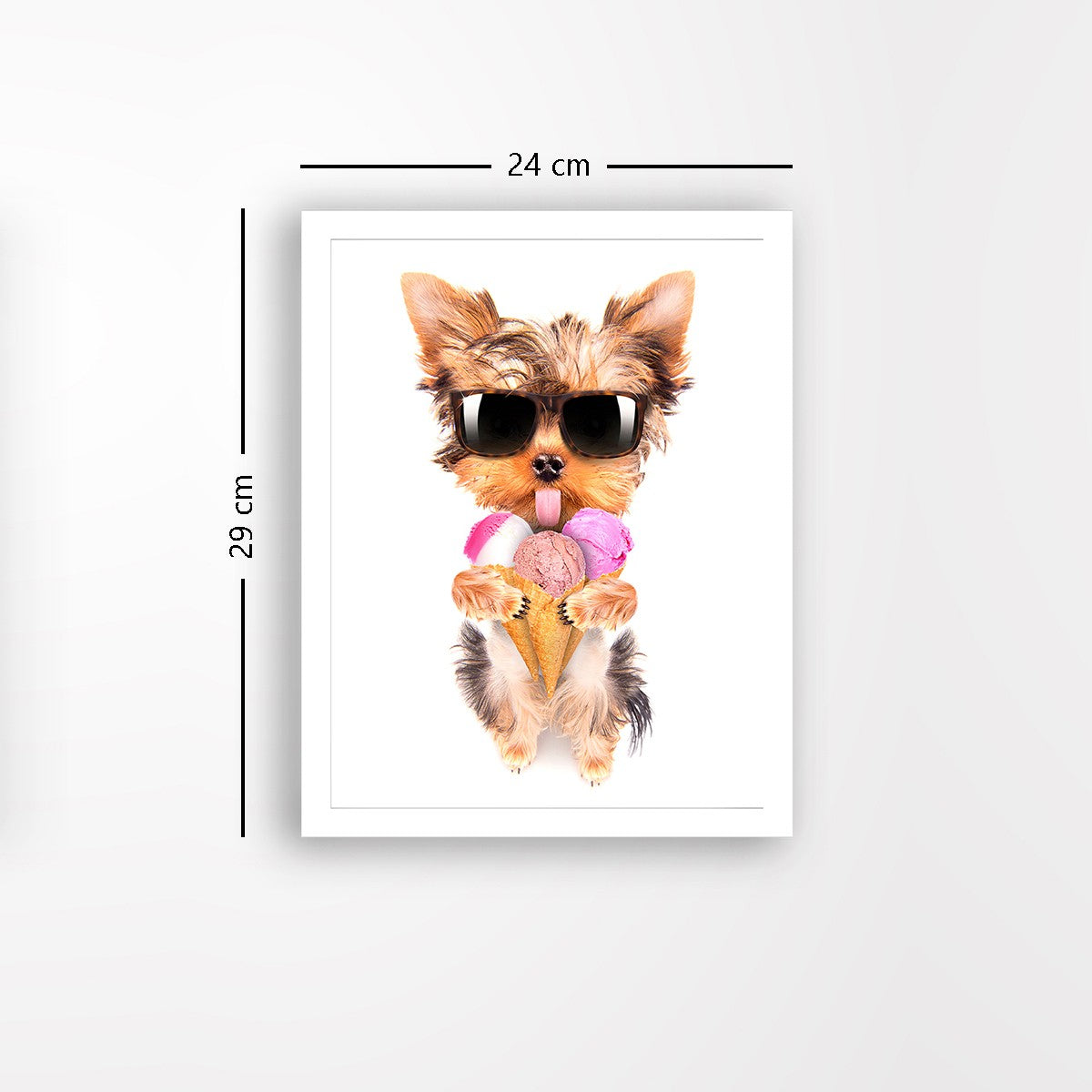 Quadro Decorativo MDF Emoldurado - Arte Multicolor 24x29cm com Moldura de Madeira 2cm