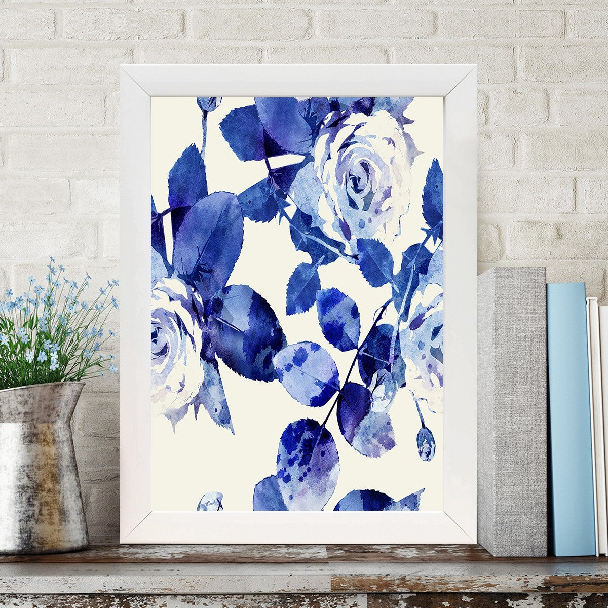 Quadro Decorativo MDF Emoldurado - Arte Multicolor 24x29cm com Moldura de Madeira 2cm