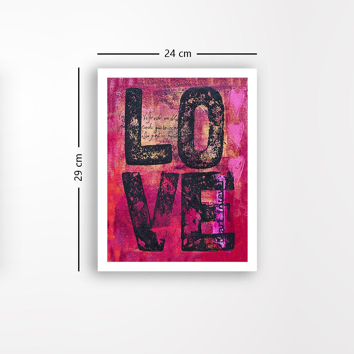 Quadro Decorativo MDF Emoldurado - Arte Multicolor 24x29cm com Moldura de Madeira 2cm