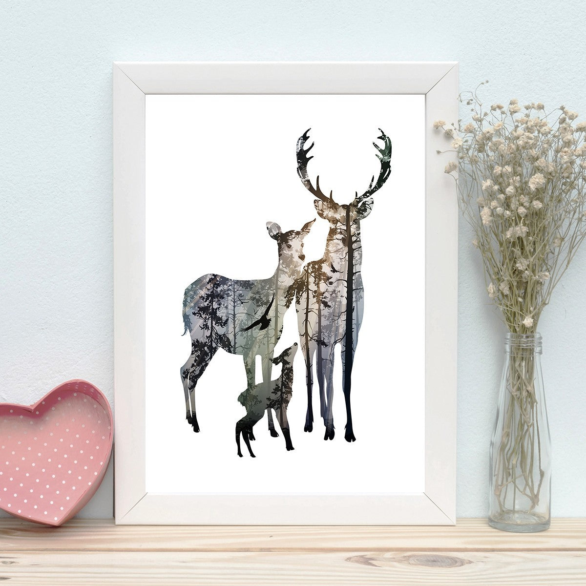 Quadro Decorativo MDF Emoldurado - Arte Multicolor 24x29cm com Moldura de Madeira 2cm