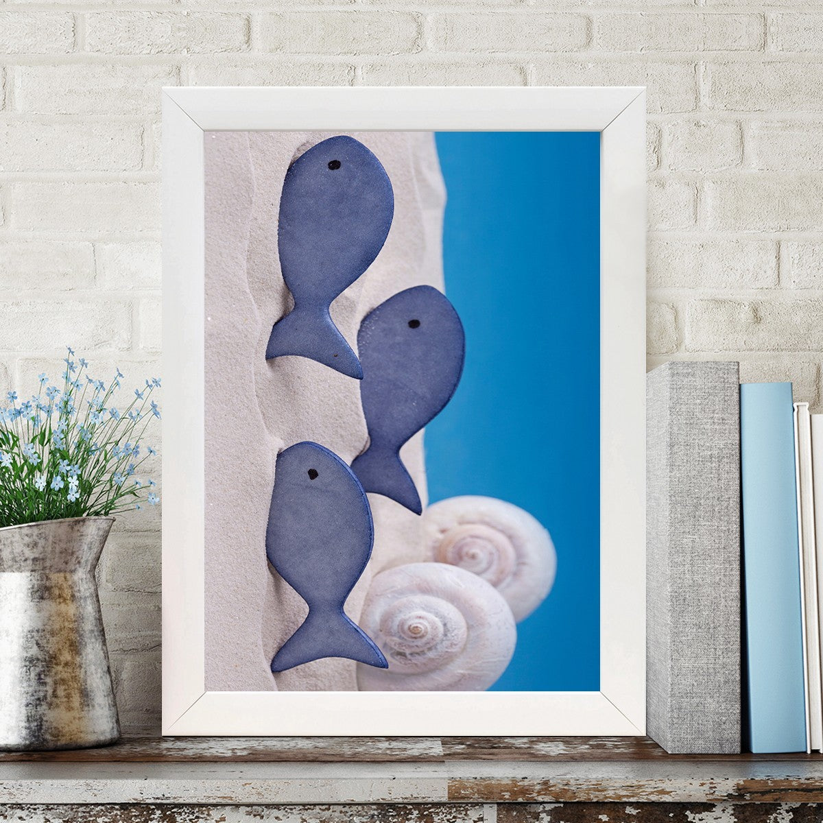 Quadro Decorativo MDF Emoldurado - Arte Multicolor 24x29cm com Moldura de Madeira 2cm