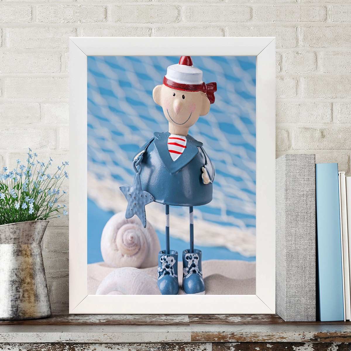 Quadro Decorativo MDF Emoldurado - Arte Multicolor 24x29cm com Moldura de Madeira 2cm