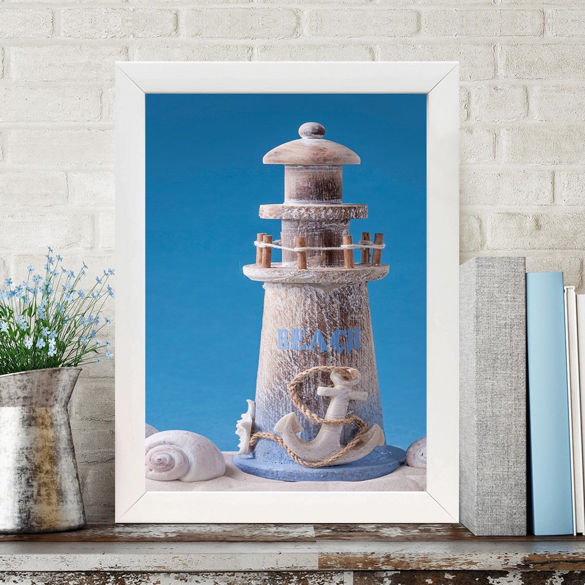 Quadro Decorativo MDF Emoldurado - Arte Multicolor 24x29cm com Moldura de Madeira 2cm