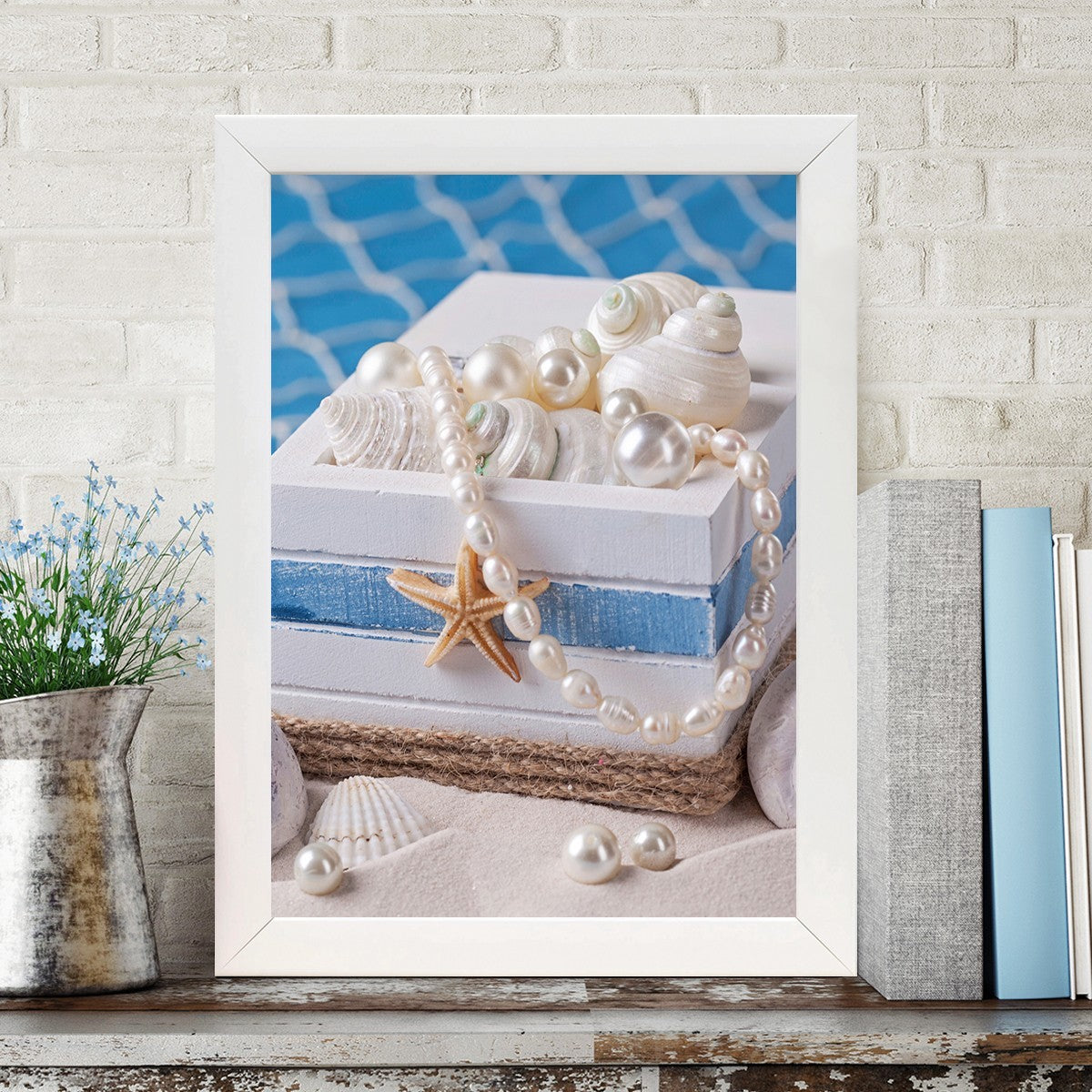 Quadro Decorativo MDF Emoldurado - Arte Multicolor 24x29cm com Moldura de Madeira 2cm