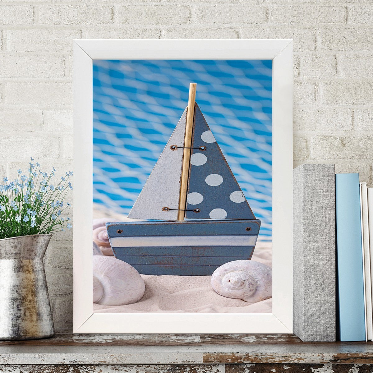 Quadro Decorativo MDF Emoldurado - Arte Multicolor 24x29cm com Moldura de Madeira 2cm