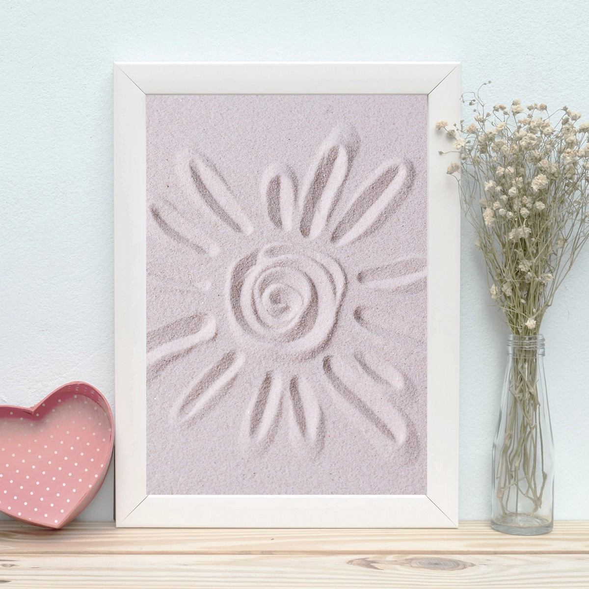 Quadro Decorativo MDF Emoldurado - Arte Multicolor 24x29cm com Moldura de Madeira 2cm