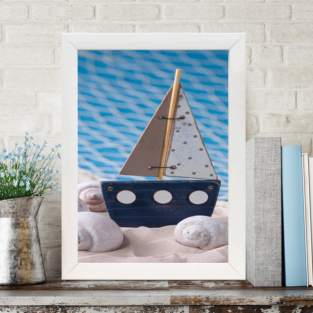 Quadro Decorativo MDF Emoldurado - Arte Multicolor 24x29cm com Moldura de Madeira 2cm