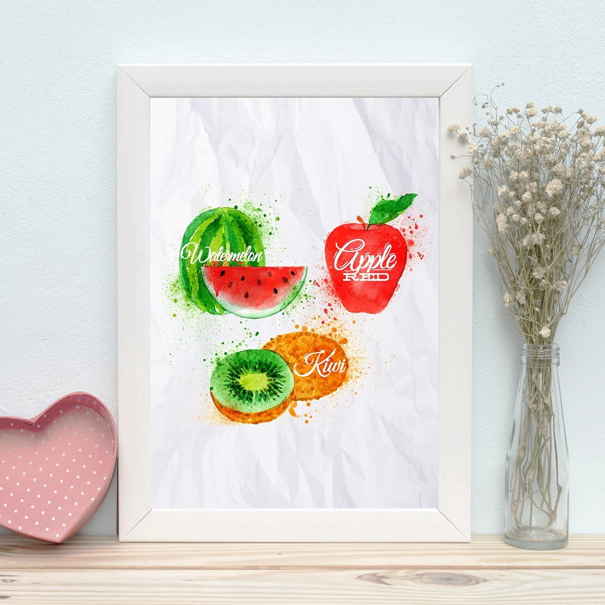 Quadro Decorativo MDF Emoldurado - Arte Multicolor 24x29cm com Moldura de Madeira 2cm