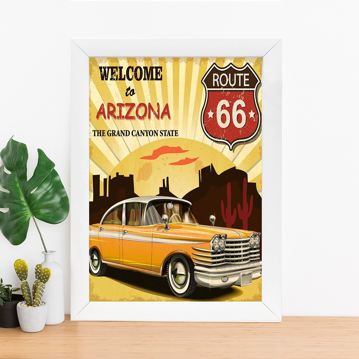 Quadro Decorativo MDF Emoldurado - Arte Multicolor 24x29cm com Moldura de Madeira 2cm