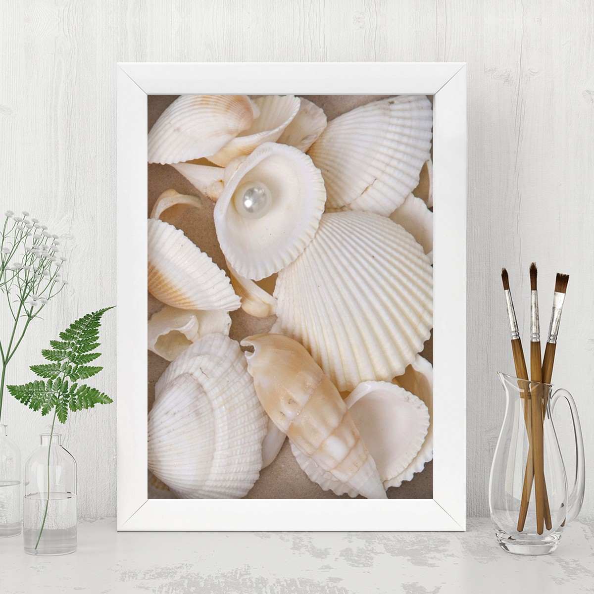 Quadro Decorativo MDF Emoldurado - Arte Multicolor 24x29cm com Moldura de Madeira 2cm