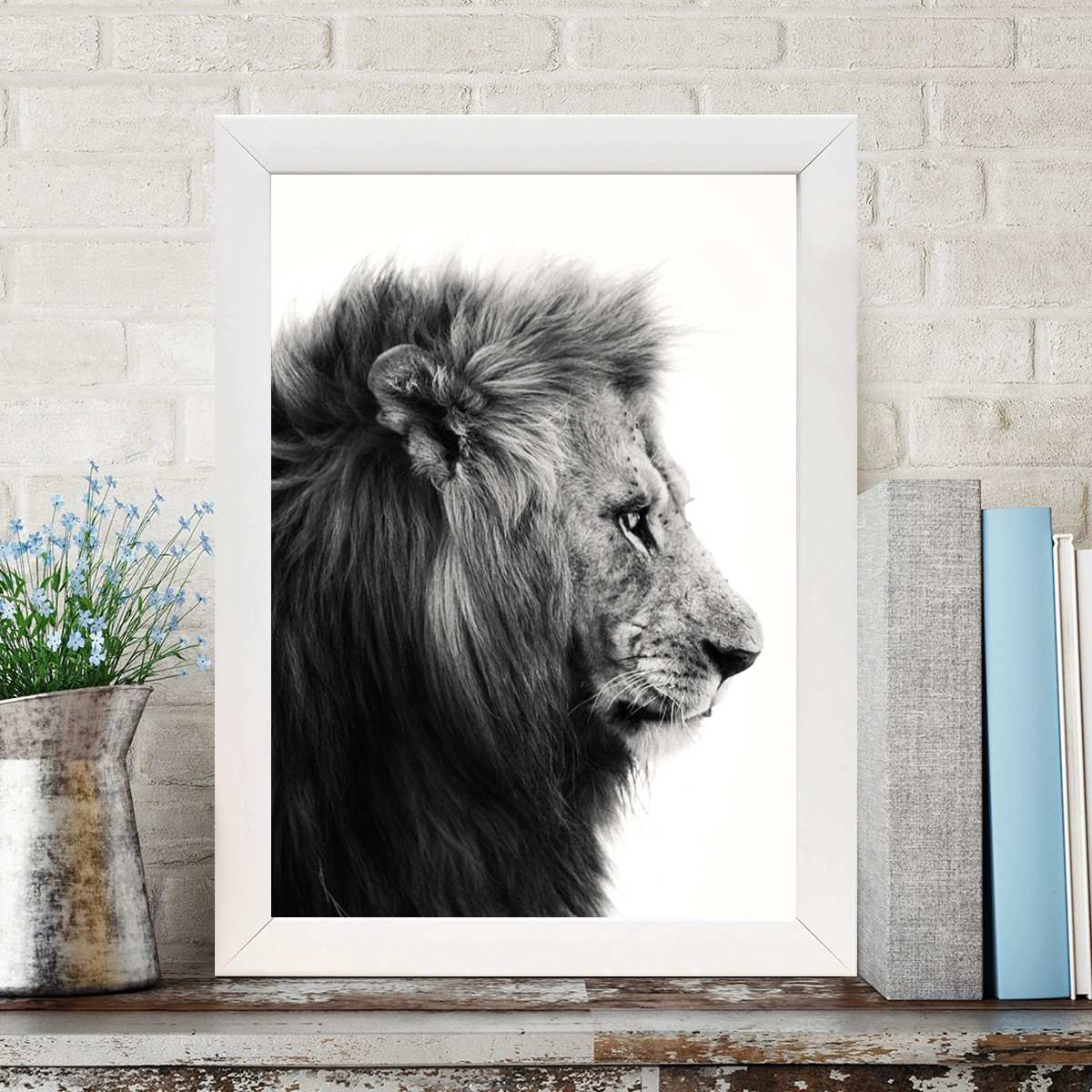 Quadro Decorativo MDF Emoldurado - Arte Multicolor 24x29cm com Moldura de Madeira 2cm