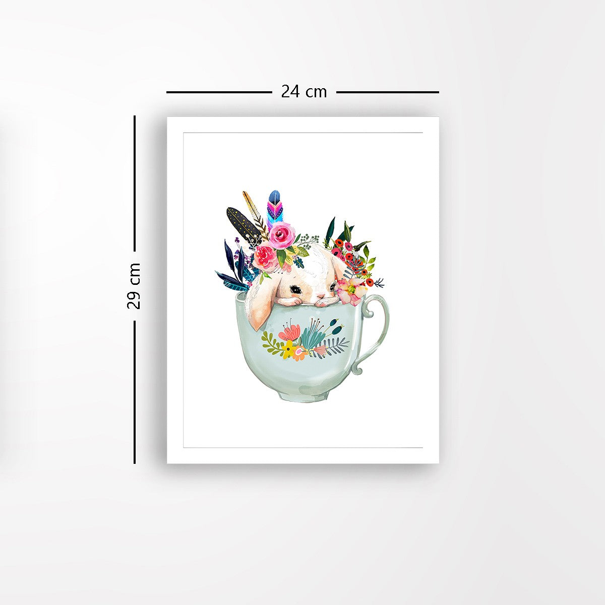 Quadro Decorativo MDF Emoldurado - Arte Multicolor 24x29cm com Moldura de Madeira 2cm