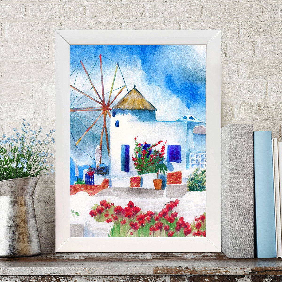 Quadro Decorativo MDF Emoldurado - Arte Multicolor 24x29cm com Moldura de Madeira 2cm