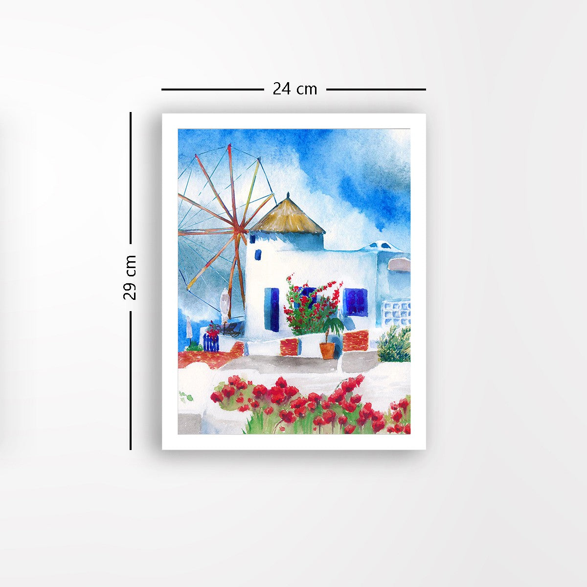 Quadro Decorativo MDF Emoldurado - Arte Multicolor 24x29cm com Moldura de Madeira 2cm