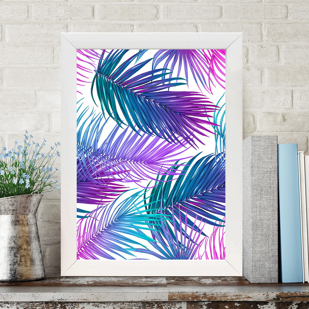 Quadro Decorativo MDF Emoldurado - Arte Multicolor 24x29cm com Moldura de Madeira 2cm