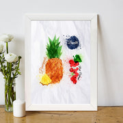 Quadro Decorativo MDF Emoldurado - Arte Multicolor 24x29cm com Moldura de Madeira 2cm