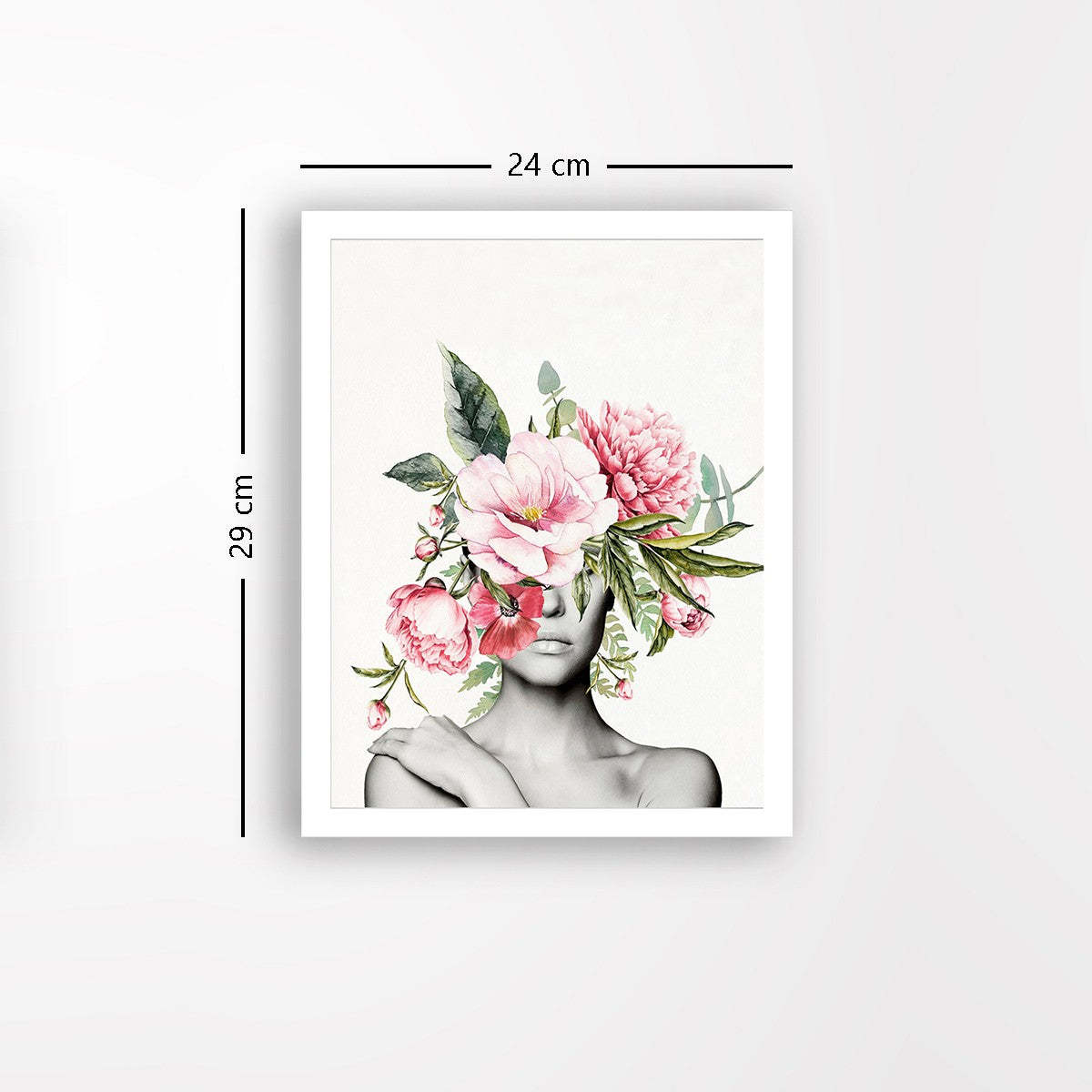 Quadro Decorativo MDF Emoldurado - Arte Multicolor 24x29cm com Moldura de Madeira 2cm