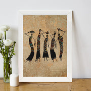 Quadro Decorativo MDF Emoldurado - Arte Multicolor 24x29cm com Moldura de Madeira 2cm