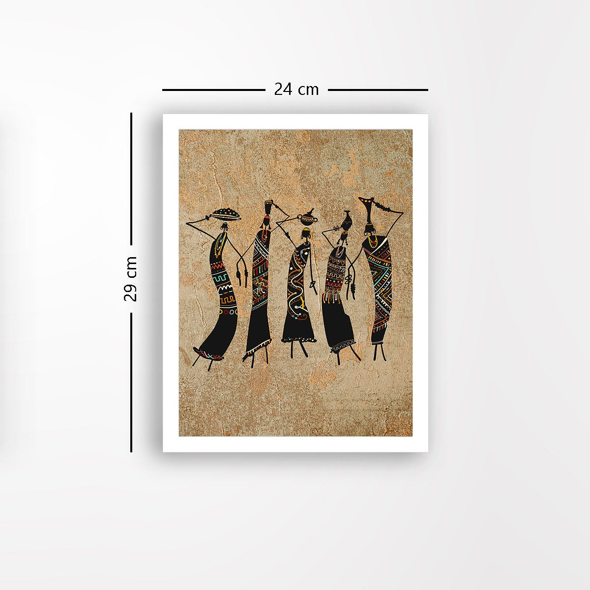 Quadro Decorativo MDF Emoldurado - Arte Multicolor 24x29cm com Moldura de Madeira 2cm