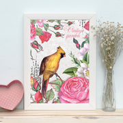 Quadro Decorativo MDF Emoldurado - Arte Multicolor 24x29cm com Moldura de Madeira 2cm